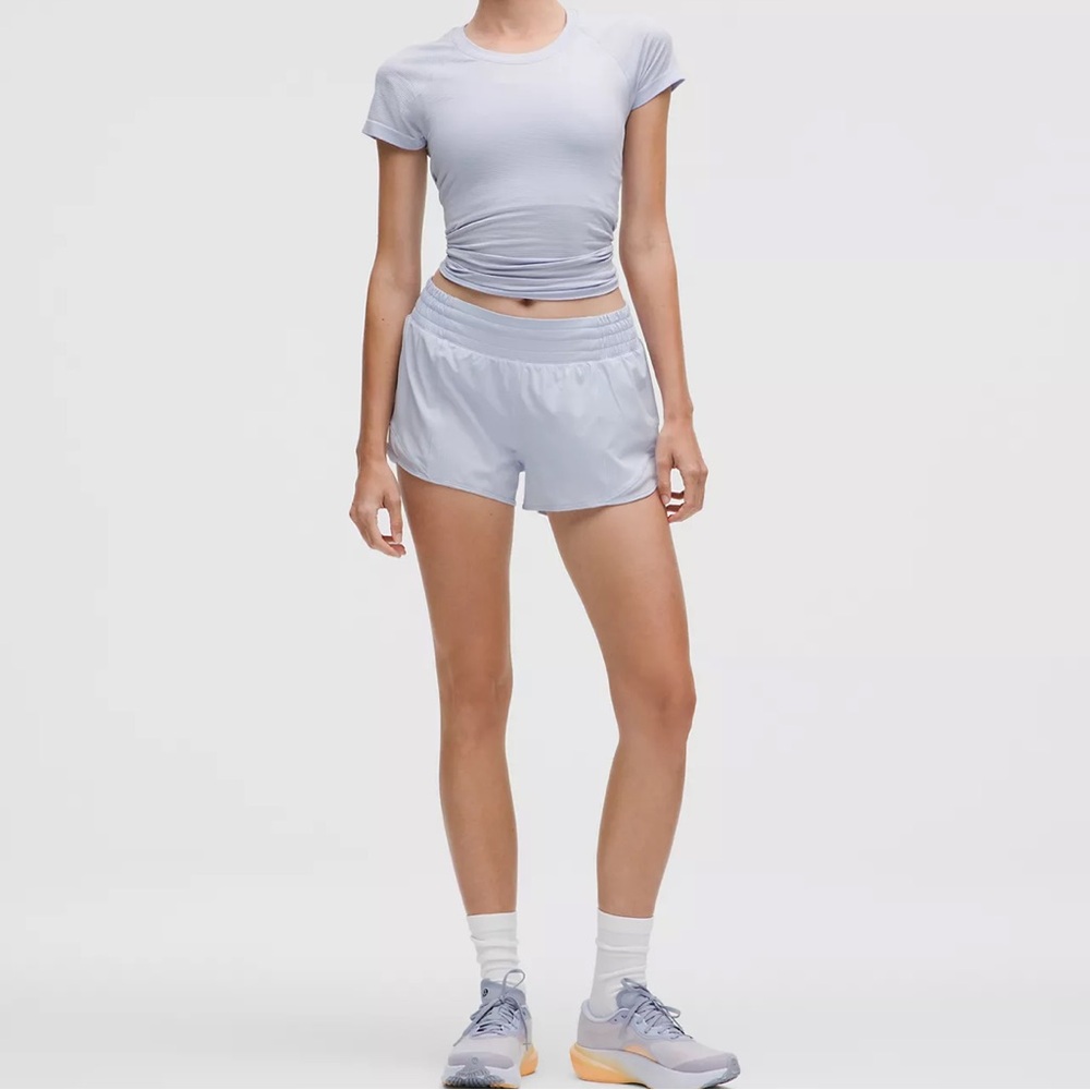 lululemon athletica Women’s Hotty Hot High-Rise Lined Short Serene Blue Size 4